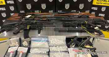 15 firearms, cocaine and cash seized in rural Alberta drug investigation