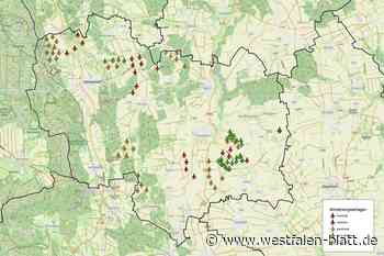 Wo Windräder im Stadtgebiet Willebadessen geplant sind