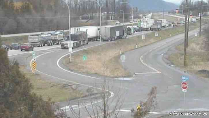 UPDATE: Highway 1 westbound has cleared west of the Vedder Canal bridge in Chilliwack