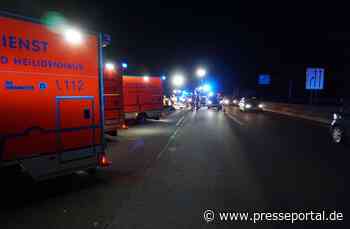 FW Ratingen: Verkehrsunfall auf Autobahn bei Ratingen - Fünf verletzte Personen