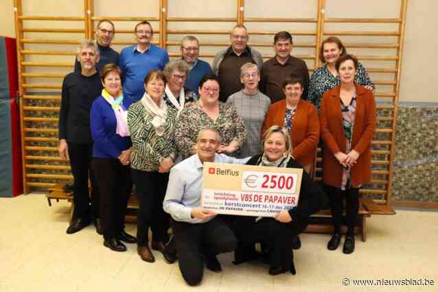 Organisatoren kerstconcert gul voor VBS De Papaver