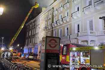 11 taken to hospital after flat fire in South Kensington