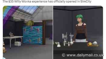 The Willy Wonka Experience opens in SimCity! Gamer recreates the failed immersive event in The Sims - as users joke 'you probably spent more time making this than they put into the event'