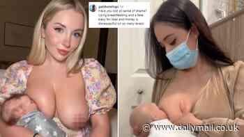 OnlyFans stars are shamelessly bypassing Instagram's nudity restrictions by pretending to breastfeed baby dolls - as furious viewers claim they are 'making a complete mockery of mothers'
