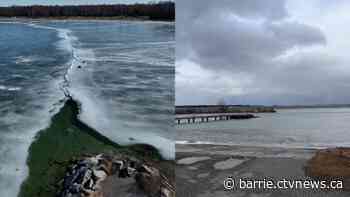 Warm weather, high winds create dangerous ice conditions on Lake Simcoe
