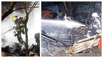 Selbstgebautes „Anwesen“ eines Obdachlosen wird Opfer der Flammen bei München