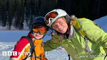 Kidney donor mum and son take on world on skis