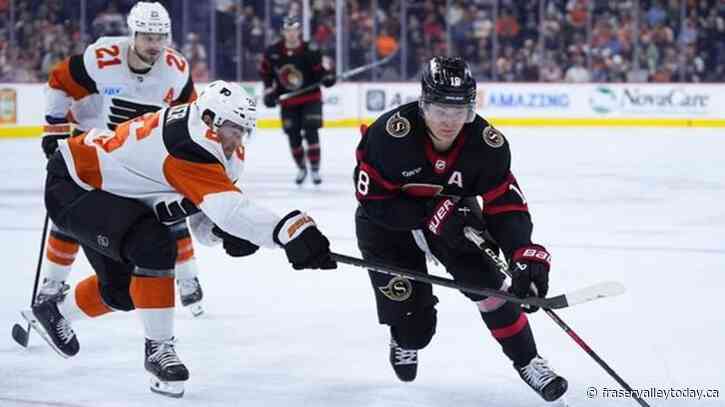 Foerster scores a pair as Flyers top Senators 4-2