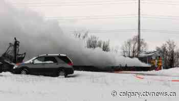 House destroyed in Sunday morning fire in southeast Calgary