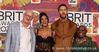 Vick Hope's parents join presenter and her husband Calvin Harris at Brit Awards