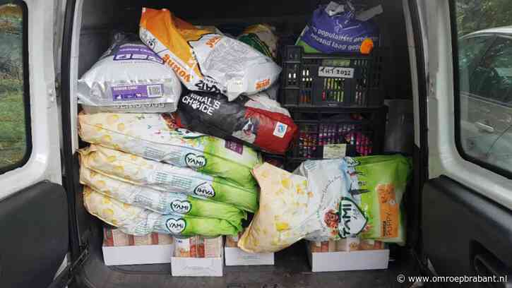 Ploeteren met gammele bus om 'goede-doel-dierenvoer' aan te leveren