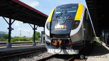 Passenger train hits debris near Agassiz, causing diesel spill