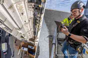 Kranen tot 103 meter nodig om Sint-Romboutstoren te inspecteren: “Stukken die loszitten, nemen we onder handen”