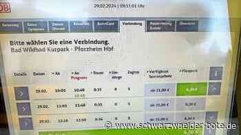 In Bad Wildbad: Zockt die Bahn Fahrgäste ab?