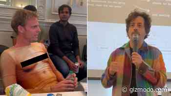 Google Co-Founder Unfazed by Question About ‘Woke’ AI From Attendee in Naked Woman Shirt