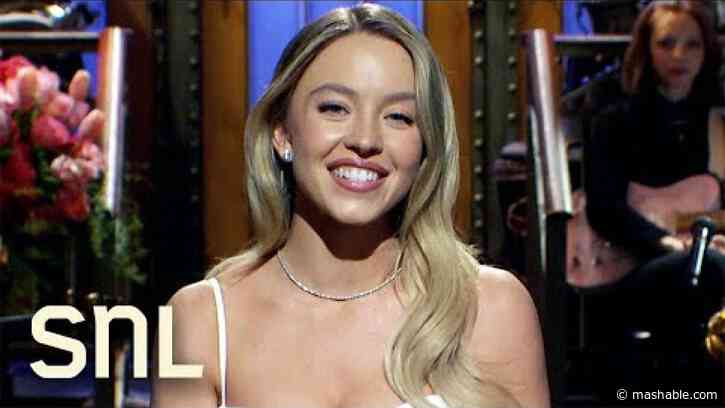 Sydney Sweeney jokes about Glen Powell dating rumors in her 'SNL' monologue