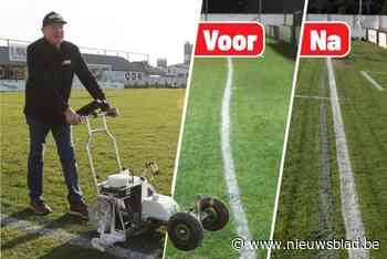 Geen scheve lijnen meer bij KFC Sint-Lenaarts dankzij spitstechnologie: “Nu liggen ze tot op de millimeter correct”