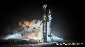 SpaceX fuels up massive Starship megarocket in test for 3rd launch (photos)