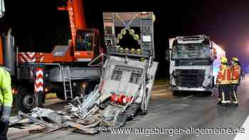 A8 nach Unfall stundenlang gesperrt: Lkw rammt Sicherungsanhänger