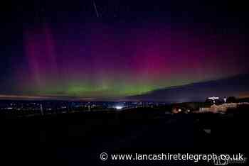 Pictures of northern lights over Pendle and Ribble Valley
