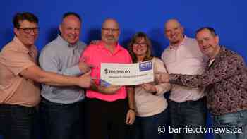 6 coworkers share $100,000 lottery win