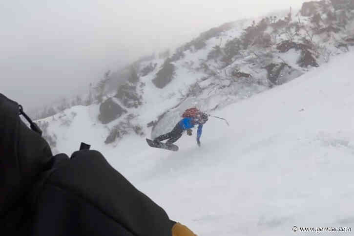 Snowboarder Crashes Headfirst Down New Hampshire's Tuckerman Ravine