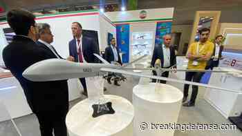 Iran shows off naval guns, missiles and UAV named ‘Gaza’ at Qatari defense show