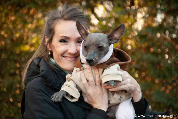 Dr Ahearn and her service dog Dave  join Hospice Team