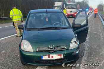 Auto belandt tegen vangrail op E314 in Zonhoven