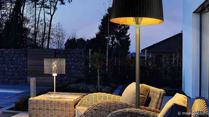 This heater disguised as a floor lamp is $230 with a 20% off coupon