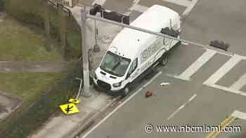 Mother and young daughter struck by medical van while crossing street in Miami