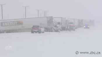 Multiple-semi crash leads to highway closure near Bladworth, Sask.