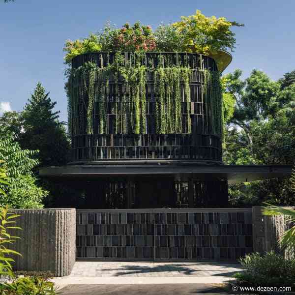 Wallflower Architecture + Design wraps plant-filled timber lattice around Singapore home