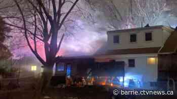 Residents flee their home during basement fire