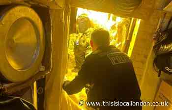 Man hides under trap door before Billet Lane Hornchurch arrest