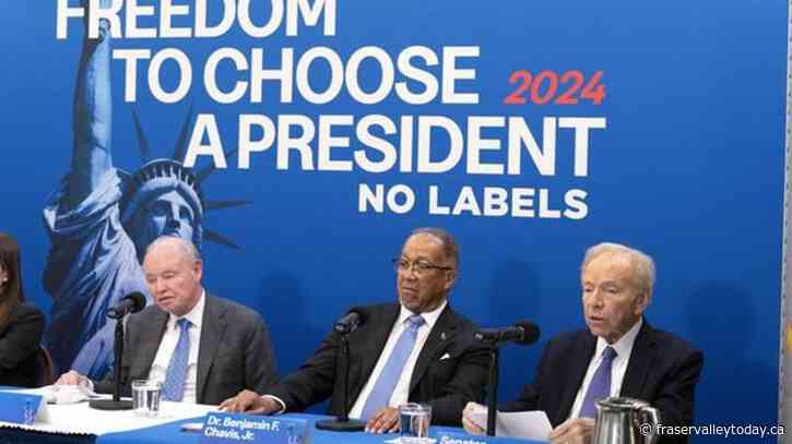 Third-party movement No Labels says it will field a 2024 presidential ticket