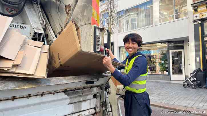 Ruben (17) is een van de jongste vuilnismannen: 'Dit wilde ik als kind al'