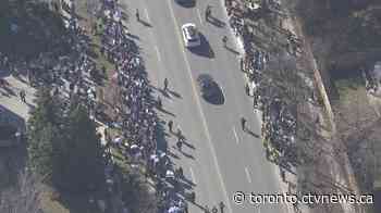 Three people charged after demonstration outside Thornhill synagogue