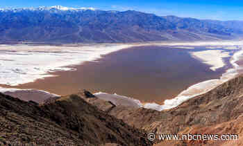 Strong winds blew a lake 2 miles north in Death Valley National Park