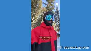 WATCH:  Dramatic moment snowboarder is stopped at gunpoint on private property