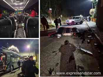 Bus hits bridge on first day of rail replacement services on closed Shrewsbury-Wolverhampton line