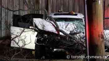 Man in serious condition following collision in Ajax, Ont.