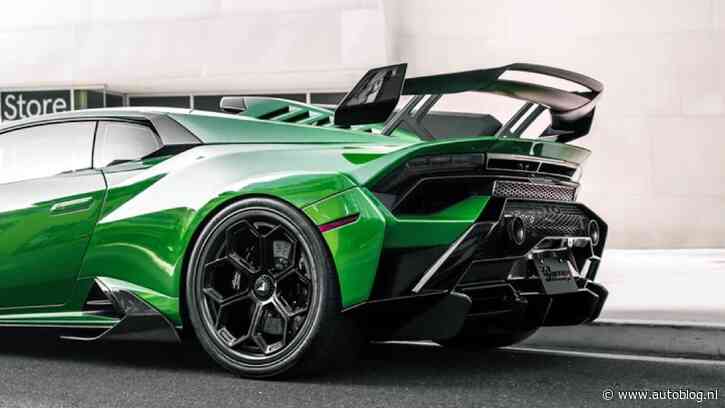 De wielen van deze groene Huracán kosten € 23.396 (zonder banden!)