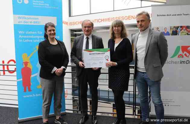 Hochschule Bonn-Rhein-Sieg stärkt Sicherheitsbewusstsein durch Beitritt zum Präventionsnetzwerk #sicherimDienst