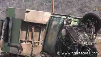 9 Calif. firefighters injured in fire truck collision