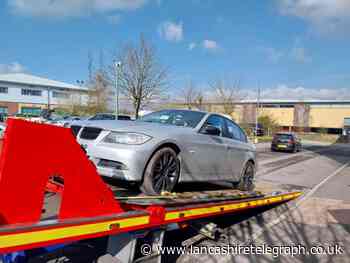 Silver BMW seized in Accrington for showing no insurance