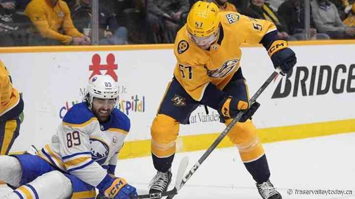 Predators defenseman Dante Fabbro is out 2-3 weeks with an upper-body injury