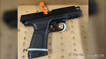 Barrie man arrested after drugs, loaded gun allegedly found following crash with hydro pole