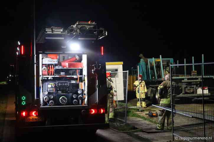 ‘Vrachtwagenbrand’ op verlaten terrein in Purmerend