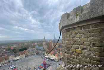 Toeristische dienst installeert tijdelijke deathride van toren naar Grote Markt